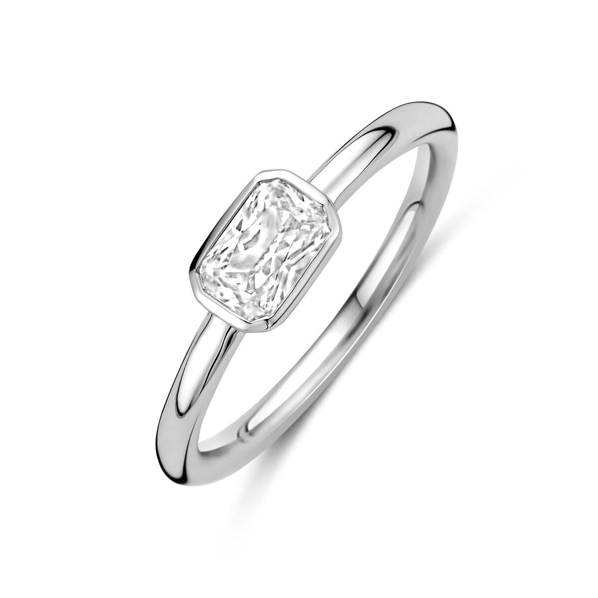 Zilveren Gerhodineerde Ring Zirkonia 1340916