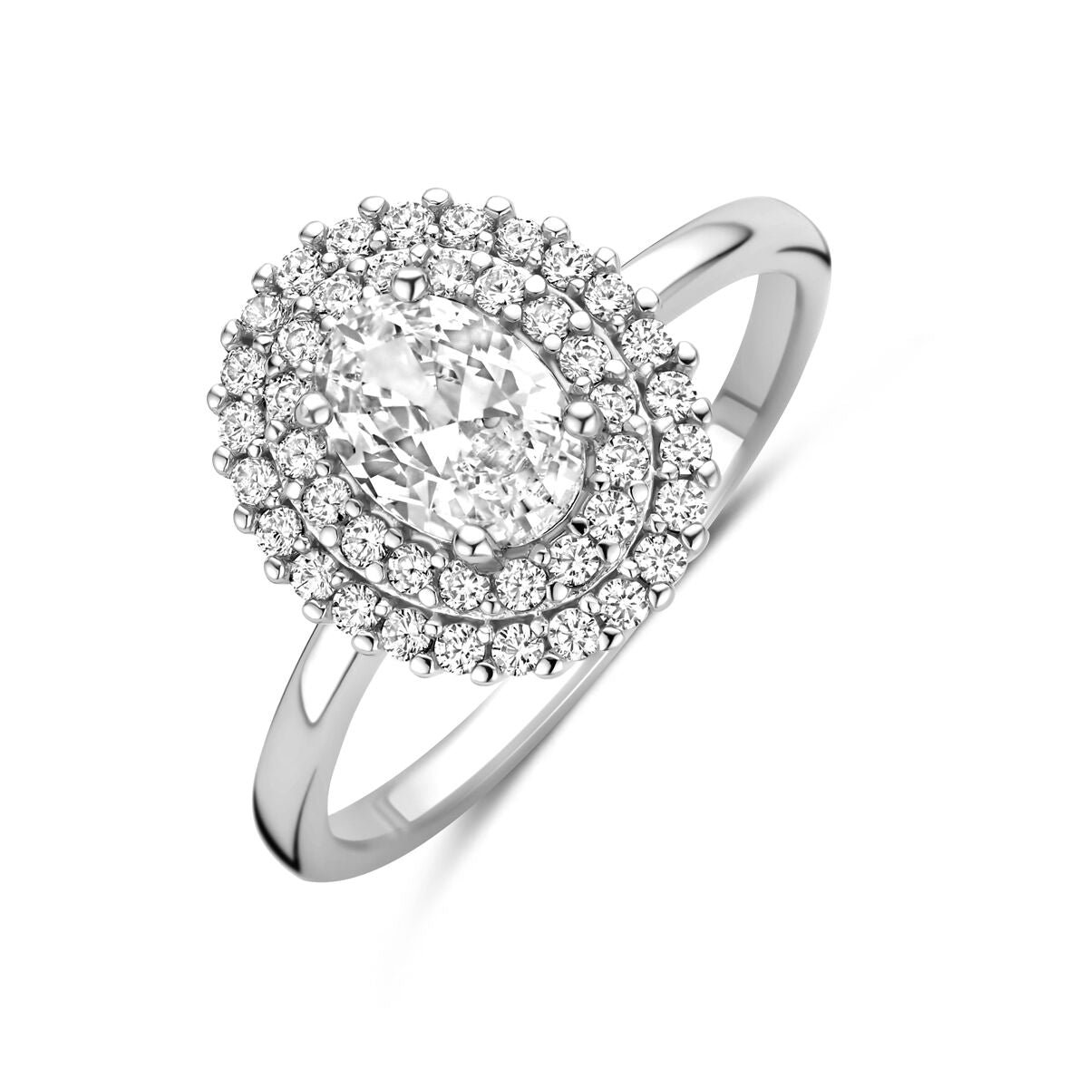 Zilveren Gerhodineerde Ring Zirkonia 1341341