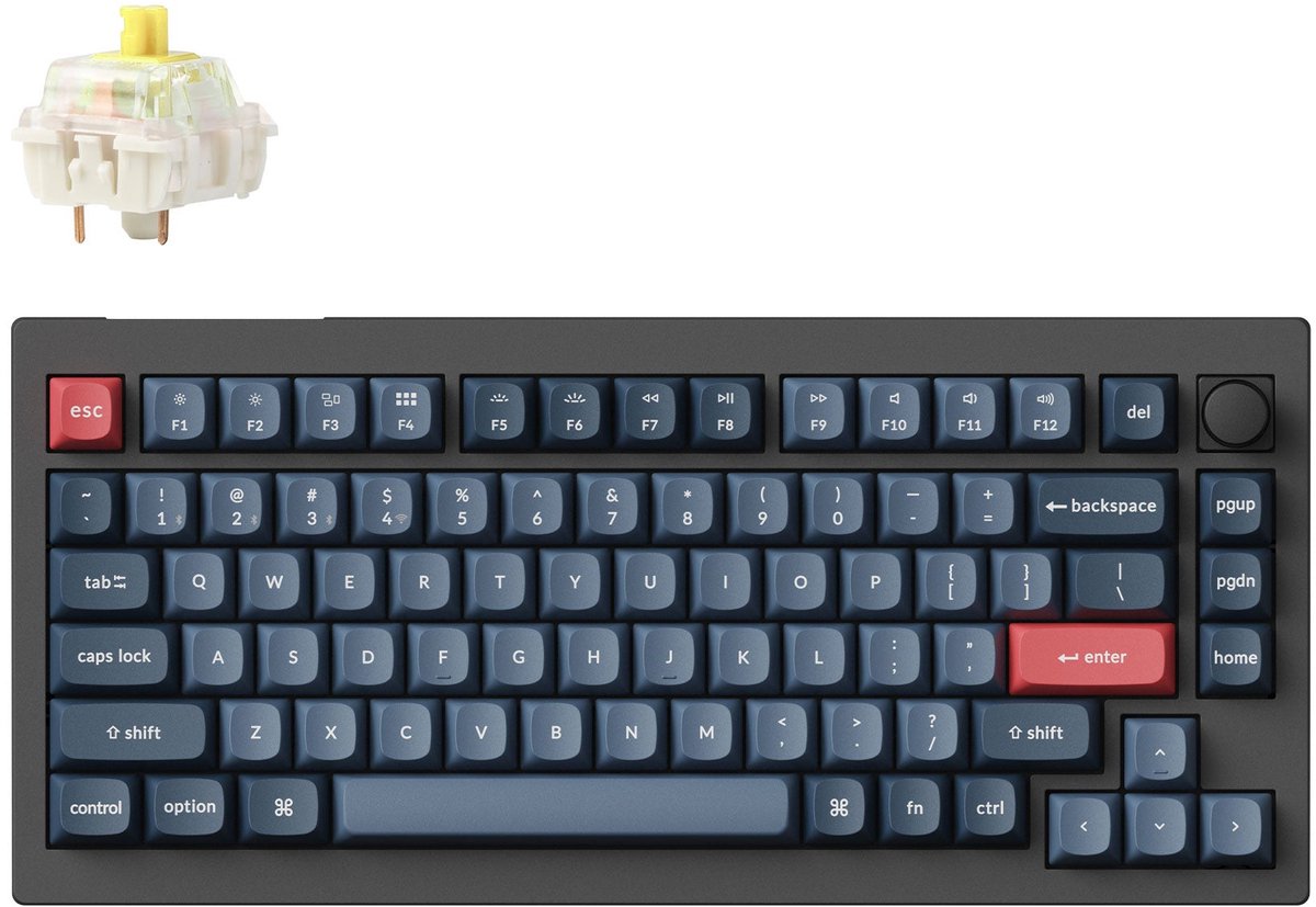 Keychron V1 Max QMK/VIA toetsenbord banana switch