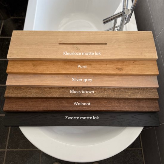 Maison DAM - eikenhout Terra marron - 90x20x3cm - Avec niche tablette - 2x huilé