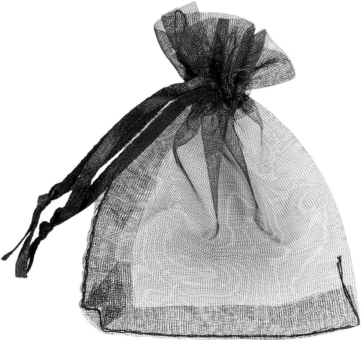 Zakje Organzazakjes | zwart | 10 stuks | Hoogte ca. 8.5 cm| Breedte ca. 6 cm