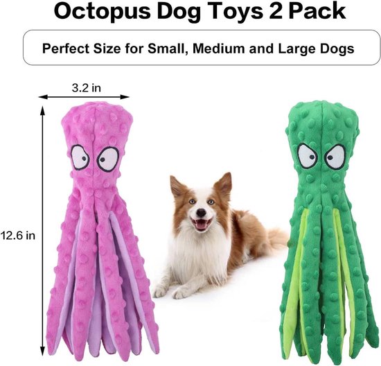Chongqile Octopus Hondenspeelgoed-Groot piepend hondenspeelgoed