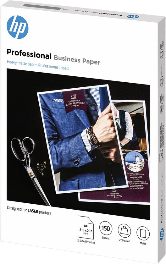 Papier HP Business Brillant 180g/m² - A4 150 Feuilles - Certification FSC