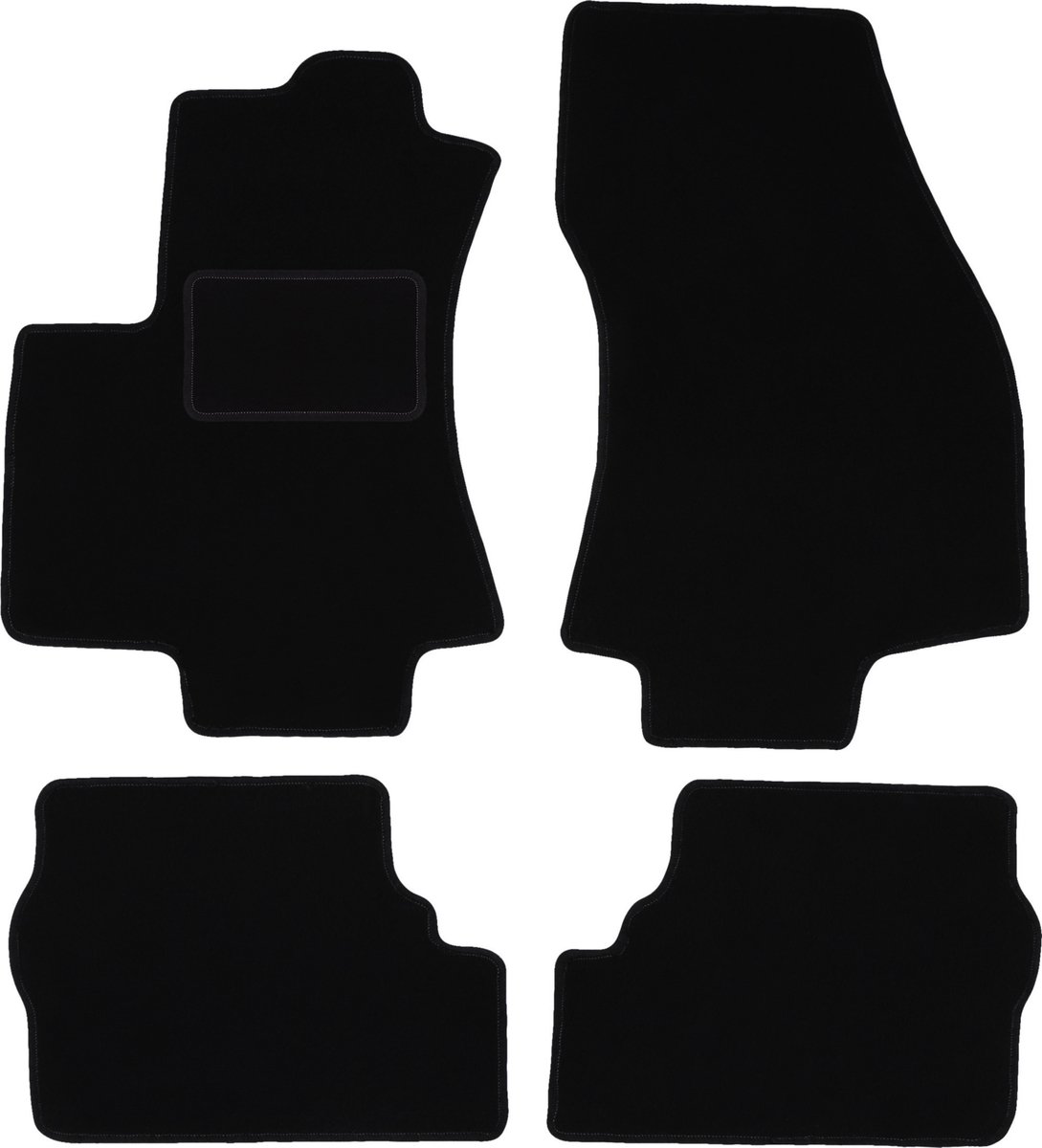 Zwarte veloursmatten voor: Opel Zafira A minivan (1999-2005)