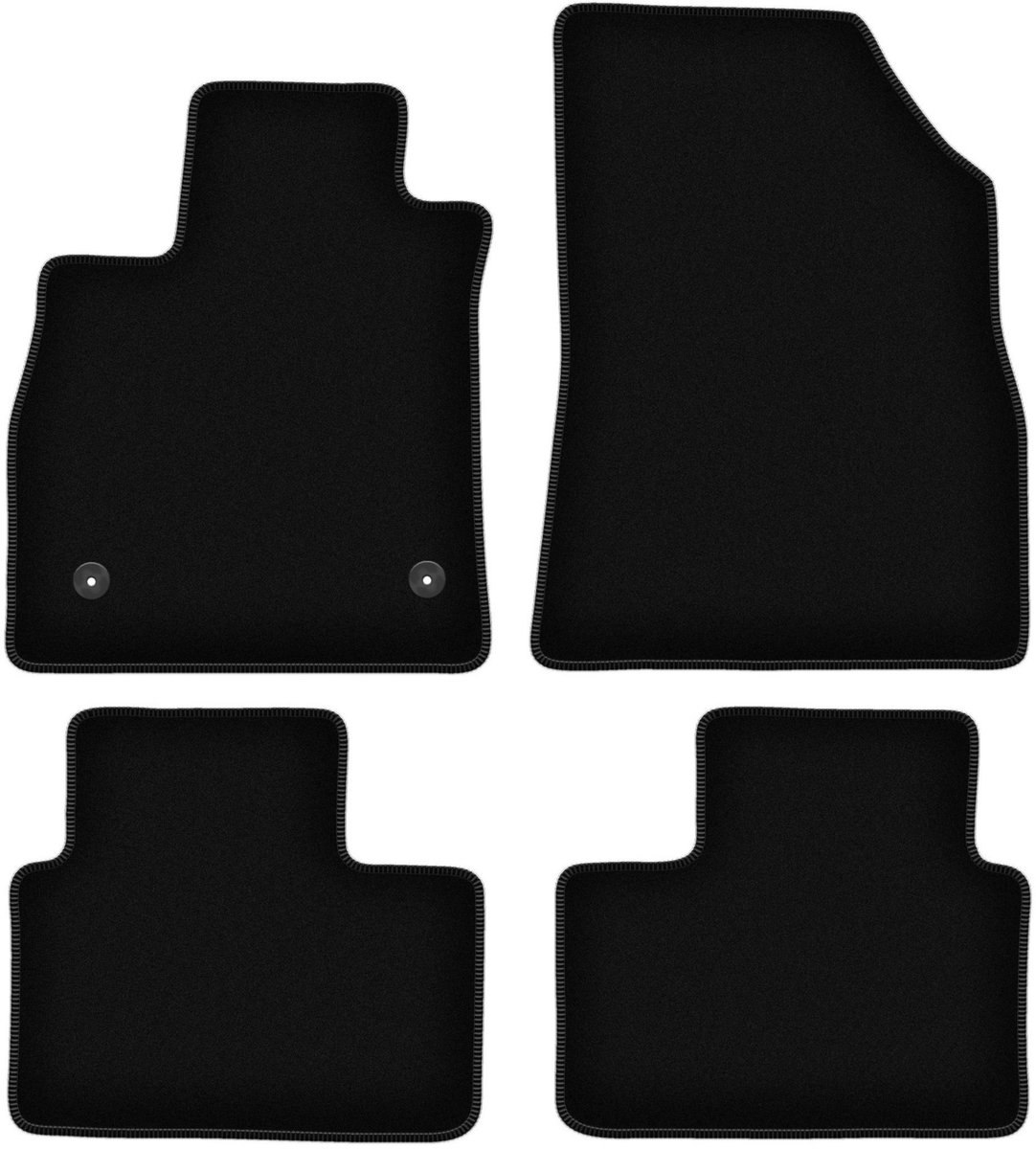 BASIC zwarte veloursmatten voor: Renault Talisman sedan, grand tourer, stationwagen (2015-)
