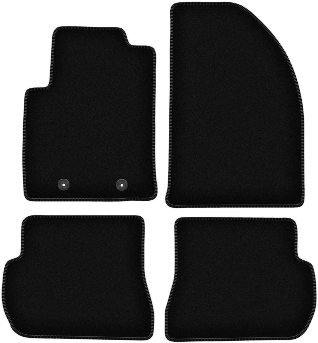 BASIC zwarte veloursmatten voor: Ford Fiesta MK6 hatchback (2002-2010)
