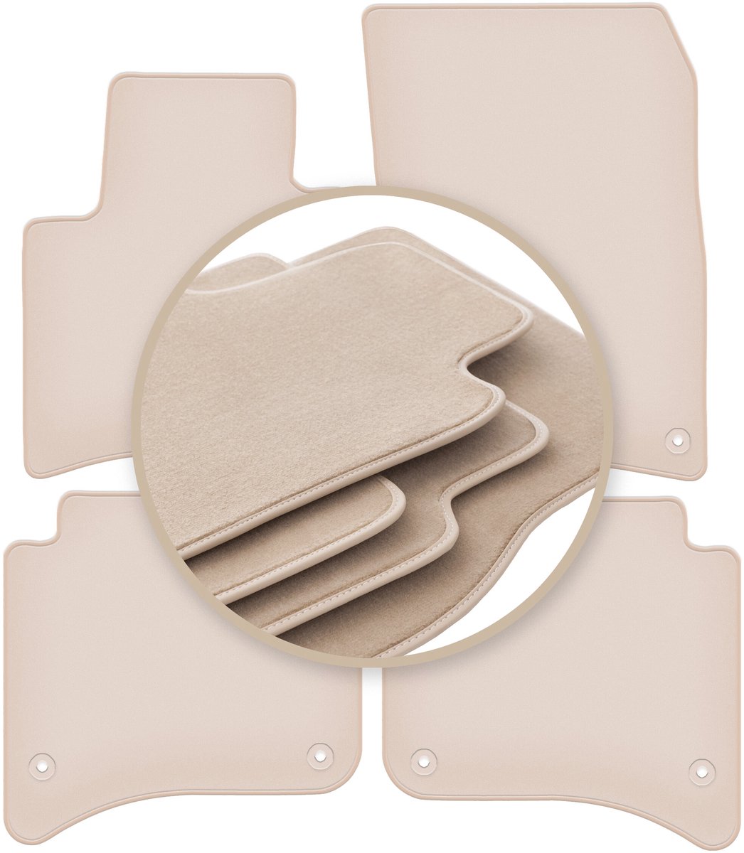 PREMIUM beige vloermatten voor: Volkswagen Touareg II SUV 2010-