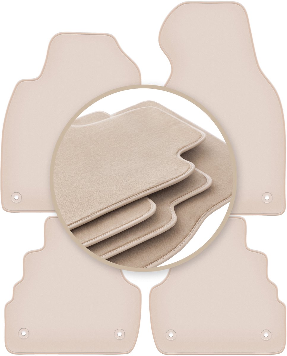 PREMIUM beige matten voor: Audi A6 C5 FL sedan, stationwagen, avant 2001-2004