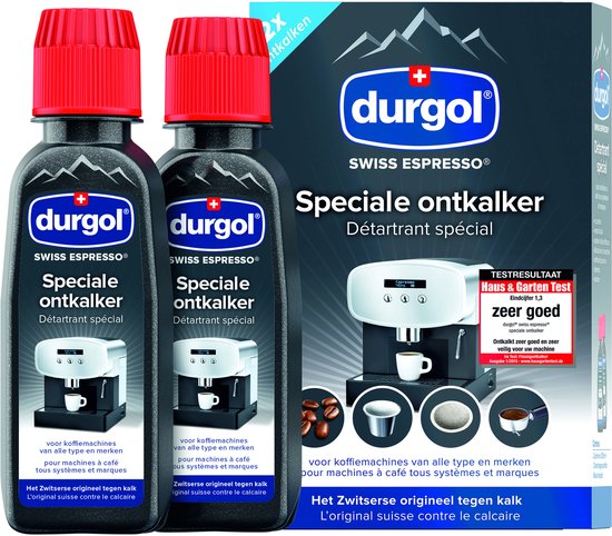 Durgol Swiss Espresso – Koffiemachineontkalker – 2 keer 125 ml.