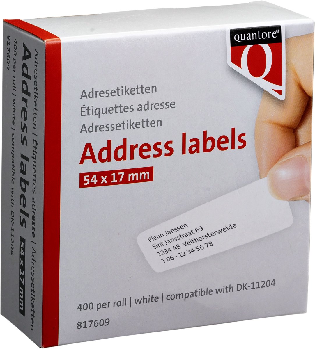Labeletiket quantore dk-11204 17mmx54mm wt 400st | 10 stuks