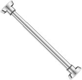 Tringle à rideau de douche - 55-85 cm - Tringle à rideau de douche sans Embouts - Tringle à rideau de douche extensible - Tringle à rideau de douche - Tringle à vêtements réglable - Convient pour cabine de douche, porte de balcon ou armoire - Argent
