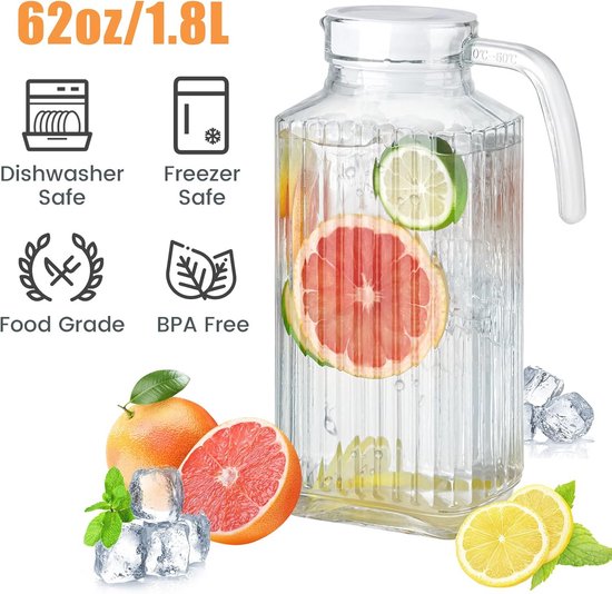 Danmu Glazen sapflessen met deksels 10 oz, sapflessen herbruikbaar glas