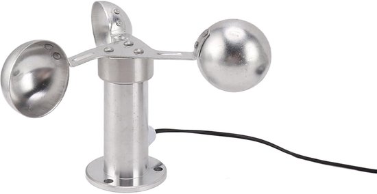 Anemometer Wind Speed Sensor - 3 Cups - 8M kabel - Voor windmeting | bol