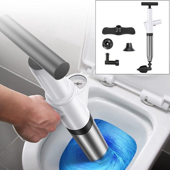 Plunge Blaster, Multi-drain Unclogger, Toilet Drain Blaster Voor Toilet Voor Keuken Badkamers Afvoer Badkuipen Rvs Hogedruk Luchtafvoer Blaster Kit