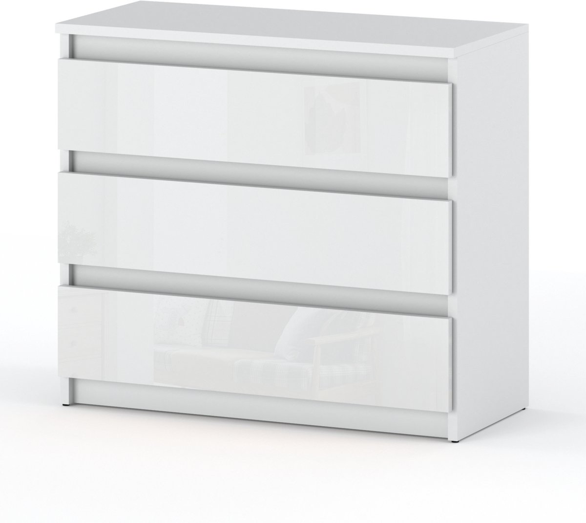 Witte hoogglans ladekast 80 cm tv-kast woonkamer slaapkamer meubels