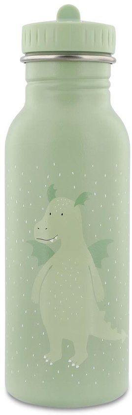 Gourde Trixie – Mr. Dragon– Gourde en acier inoxydable pour enfants – 500 ml – Anti-fuite – Verte – Dragon