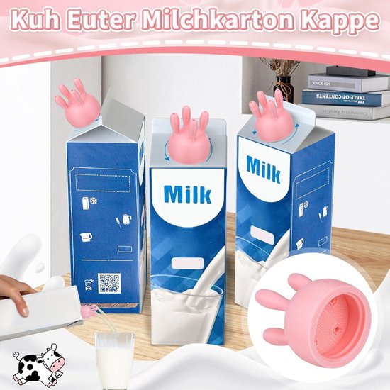 Cow Euter Milk Bottle Pouring Spout, Cow Uter Shaped Milk Bottle Pouring Cap, Milk Cardboard Pouring Cap For Packaged Milk Drain Caps For Milk Bottles, Packaged Milk Pouring Spout