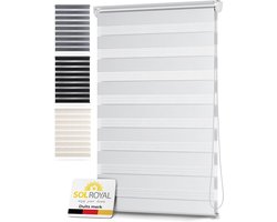 Dubbel Rolgordijn 80 cm Breed - Klemmfix Zonder Boren - Duo Rolgordijn Voor Ramen - Privacy & Zonwering