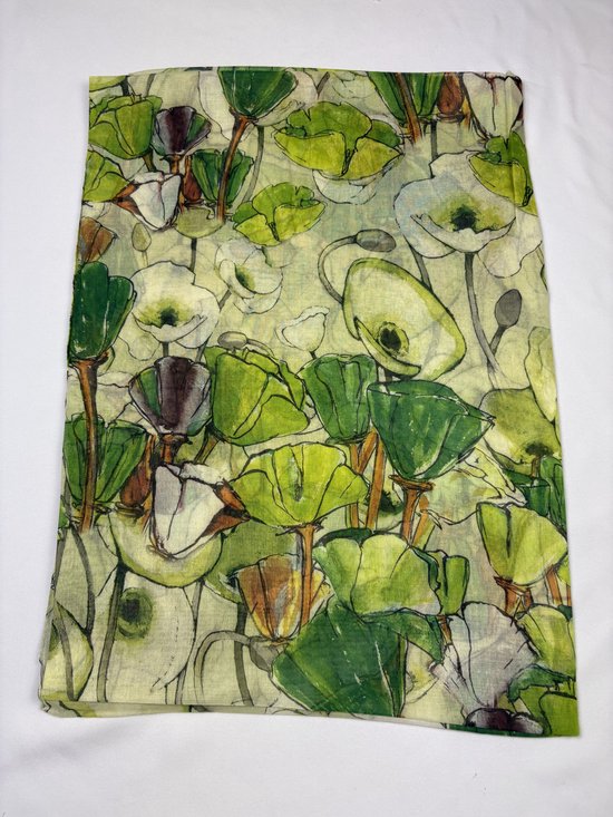 Prachtige bloemen sjaal voor de zomer van dun mooi materiaal 30% silk met 70% viscose