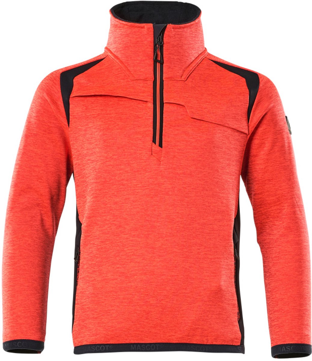 Mascot Accelerate Safe Fleecetrui voor kinderen 19903-316 - hi-vis rood/donkermarine - 140