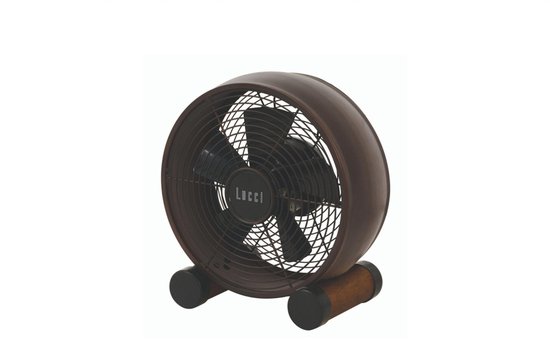 Tafelventilator Breeze brons 20 cm, 2 snelheden, stil, 35W, compacte bureauventilator, 15 m³/min luchtstroom
