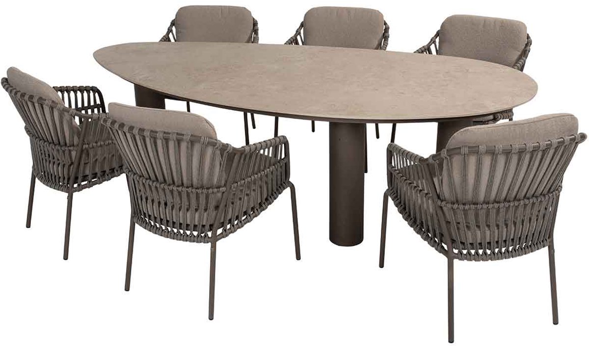 Tuinset met Arizona tuintafel 240x120 cm van 4 Seasons.