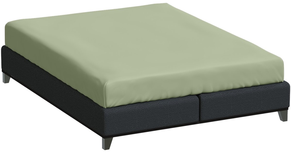 Bella Donna Eenpersoons Hoeslaken Jersey - pistache-0532 90/190-100/220