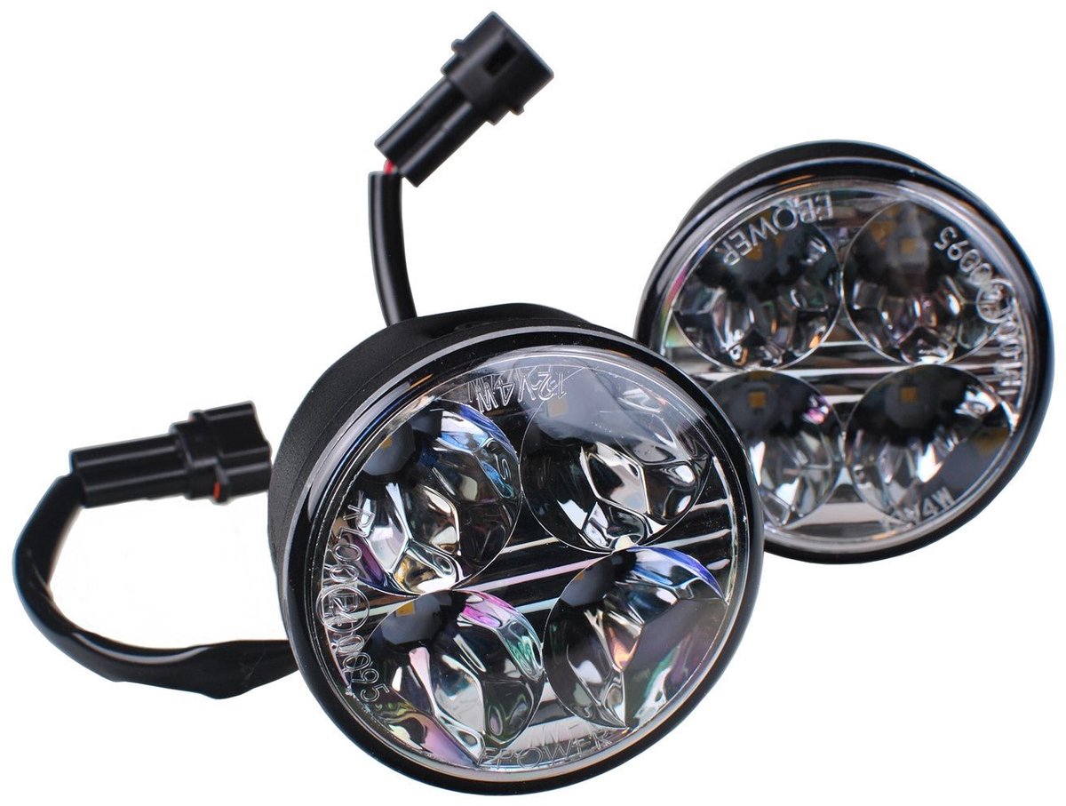 Dagrijverlichting set 2 stuks - Ø 70 mm - LED mistlampen - E4 merk gekeurd - 12V & 24V