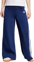 adidas Sportswear adidas 3-Stripes Fleece Wide Broek - Dames - Blauw