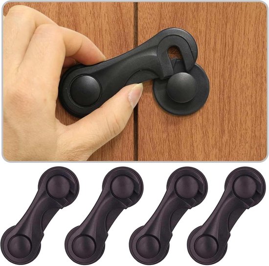 2 Pack Raambegrenzer Kinderveiligheidssloten voor UPVC en Houten Ramen, NewBinn Verstelbare Raamveiligheidssloten voor Kind Huisdieren Kat Veiligheid, Geen Boren Koelkast Sloten met Sleutels, Zwart 2 Pack Raambegrenzer Kinderveiligheidssloten voor UPVC en Houten Ramen, NewBinn Verstelbare Raamveiligheidssloten voor Kind Huisdieren Kat Veiligheid, Geen Boren Koelkast Sloten met Sleutels, Zwart