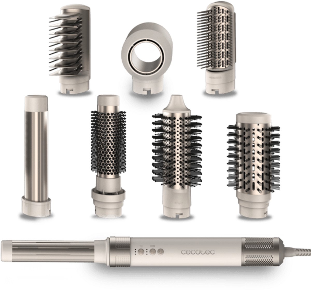 Stylingborstel Cecotec BAMBA C.CARE 8EN1 CHAMP 3465 Zwart Champagne