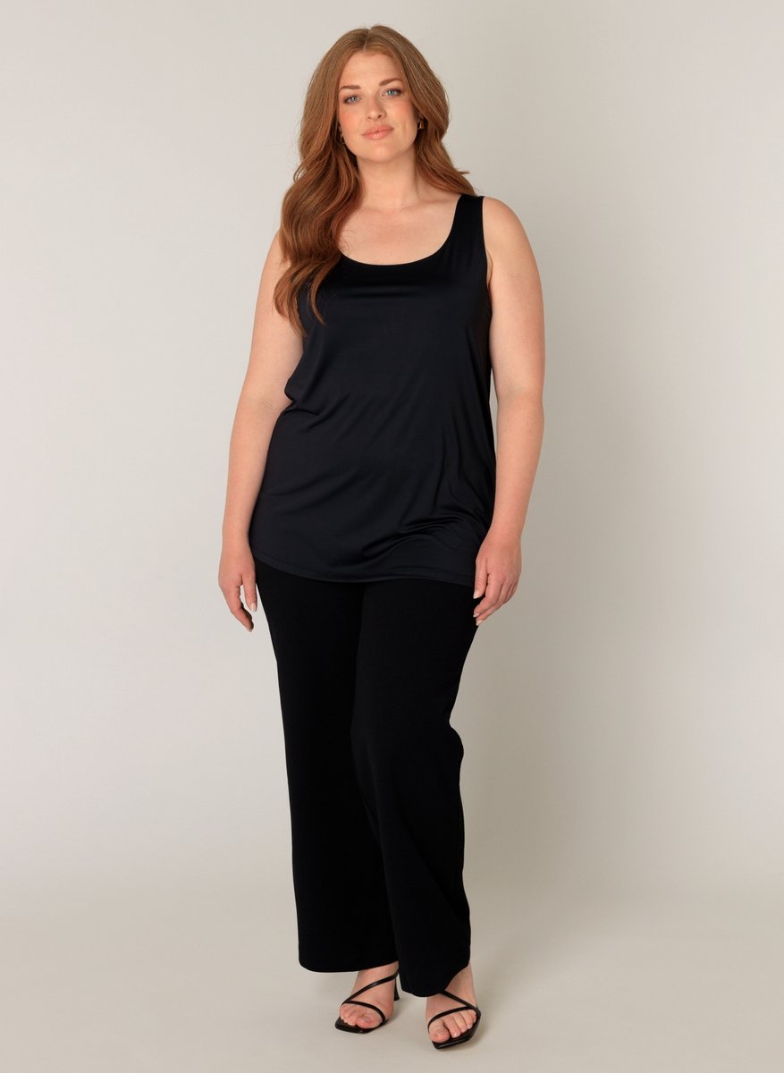 BASE LEVEL CURVY Yanne Tops - Black - maat 0(46)