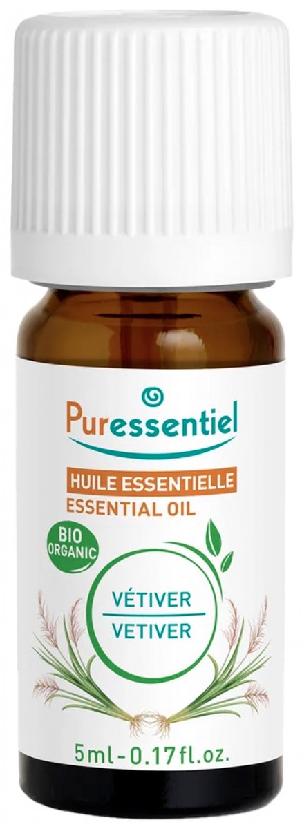 Puressentiel Essentiële Oliën Vetiver (Chrysopogon zizanioides) Bio 5 ml
