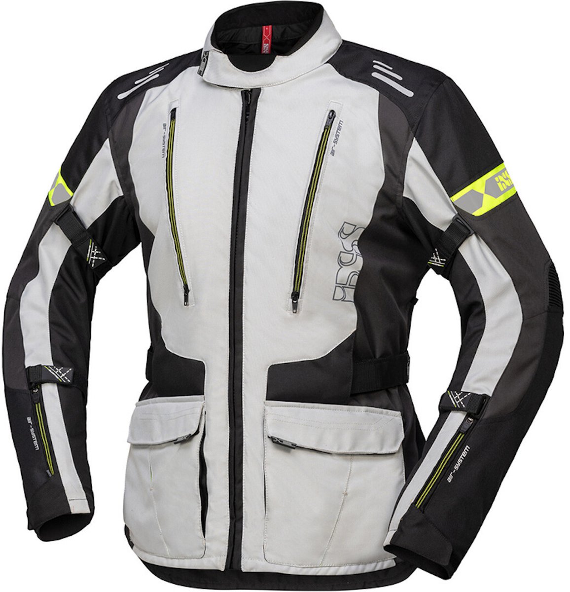 IXS Lorin-ST Light Grijs Zwart Textiele Motorjas - Jas