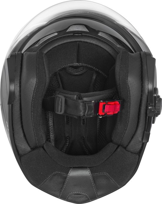 Casque jet Bluetooth Bogotto H586 BT Solid Matte Zwart - Taille S - Casque