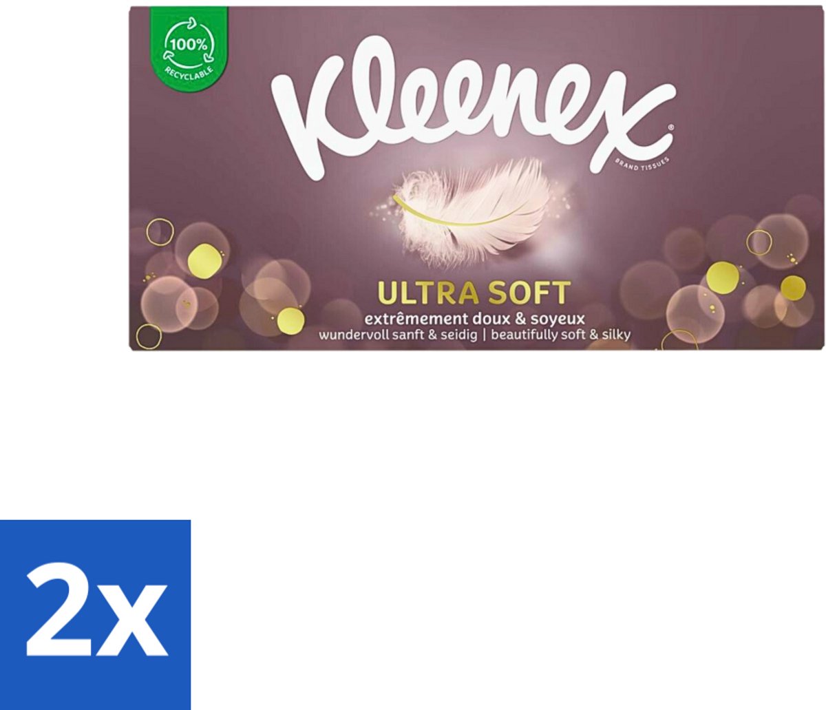 Kleenex Tissues Ultra Soft 64 stuks per verpakking - Voordeelverpakking - 2 stuks