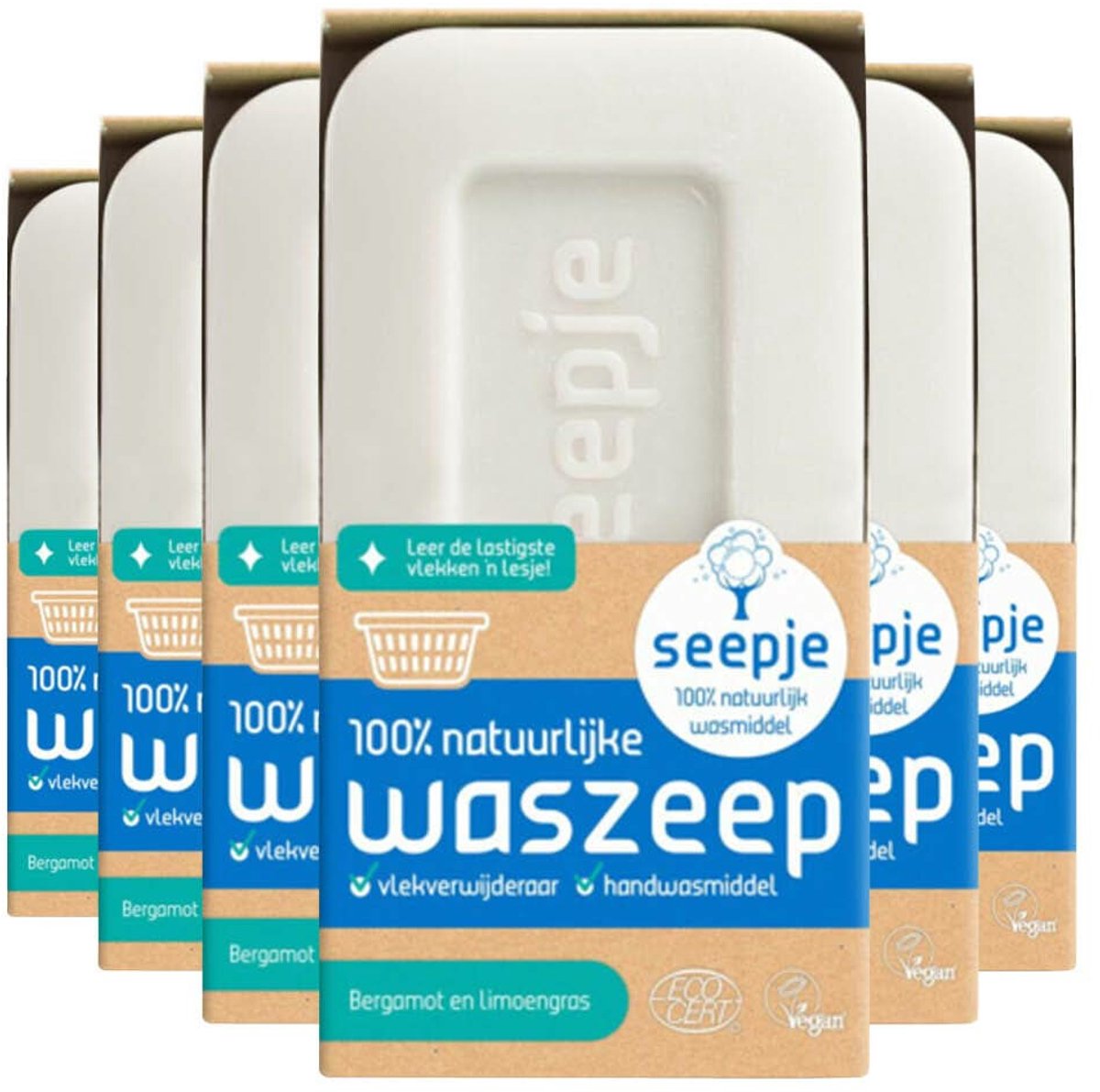 Seepje Waszeep Blok - 6 x 120 gr - Voordeelverpakking