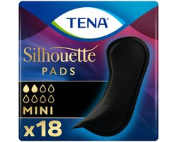 TENA - Silhouette Pads Black Mini - 5 x 18 stuks - Voordeelverpakking