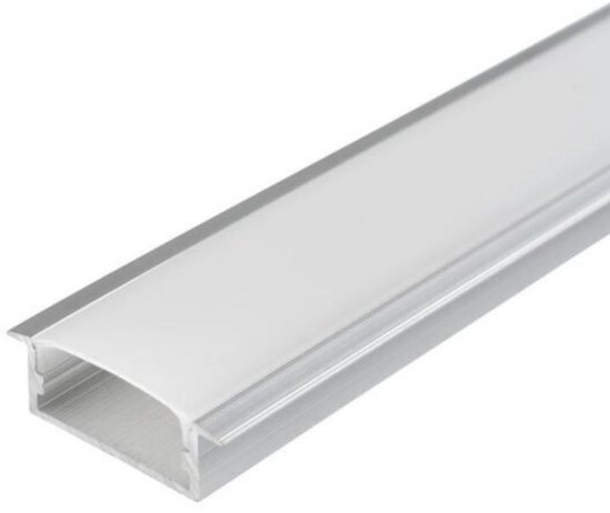 Foto: Profil aluminium large encastrable 2m pour ruban led cache opaque blanc