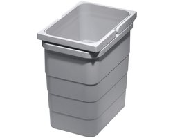 Ninka eins2vier Afvalbak 5,5 L 220 x 230 x 153 mm grijs aluminium
