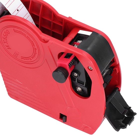 Handmatige Draagbare Etiketteermachine - 8 Cijfers Prijskaartje Apparaat met Cartridge Rood