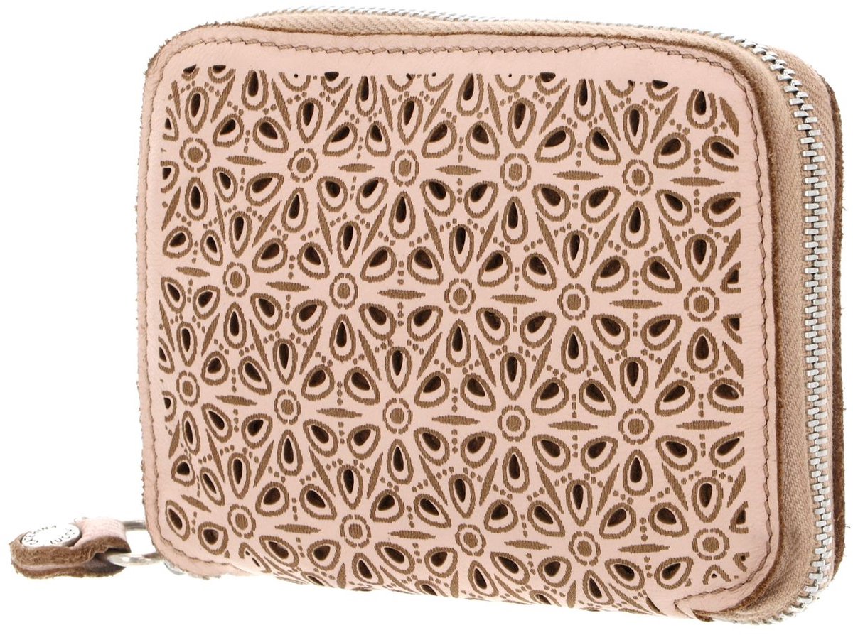 CATERINA LUCCHI Leren Portemonnee Modena Diva Zip Around Wallet Peonia Toni Beige