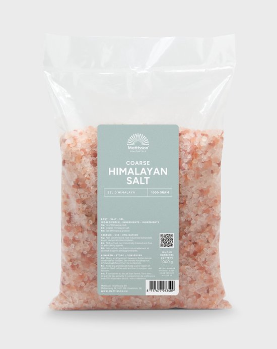 Mattisson - Himalaya Zout Grof - 100% Natuurlijk - Kruiden & Specerijen- Navulzak 1 KG