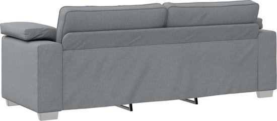 vidaXL - Canapé 3 places - Gris clair - 178 cm - Tissu