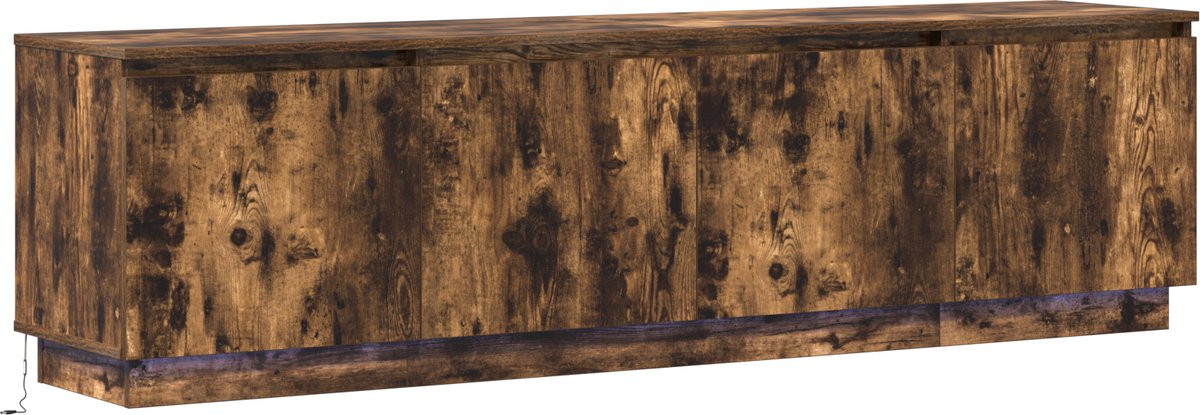vidaXL - TV - Kast - Rook - Eiken - 180 - x - 38 - x - 49 - cm - Bewerkt - hout