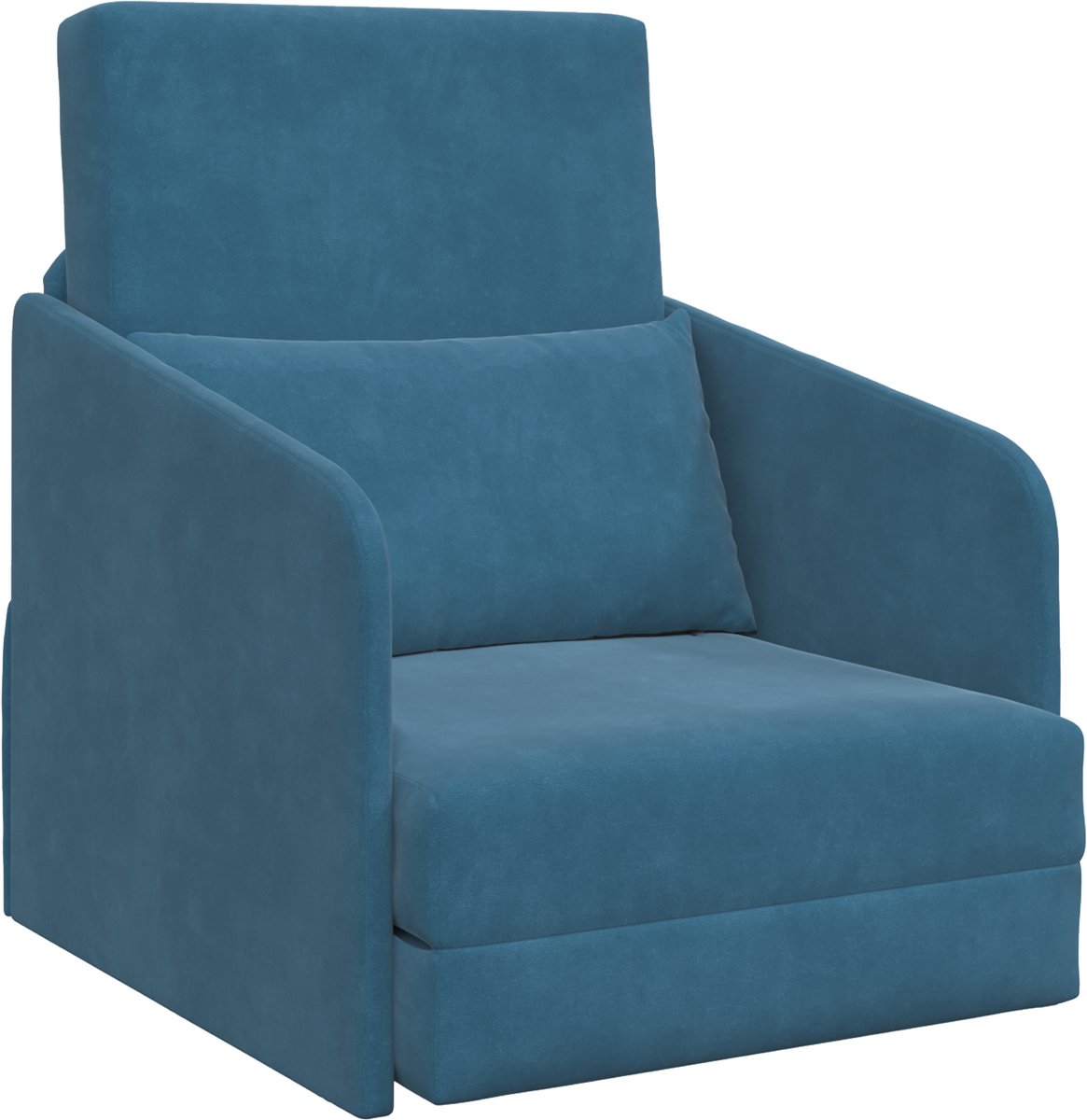 vidaXL Slaapbank - Blauw - 65 - x - 80 - x - 83 - cm - Fluweel
