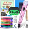 Luumuu® 3D Pen Starterspakket XXL- 3D Tekenen - Incl. 200m Filament Vullingen - Glow In The Dark - Tekenmat - Sjablonen Boek - Tekentablet - 3D Printing Pen Roze - Voor Kinderen - Complete Set