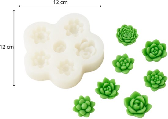 ZoeZo - Set de moules à bougies Cactus - Moules à bougies - Moule en Siliconen - Cactus - Fabriquez vos propres bougies - Coulée en Plâtre et époxy - Faire du savon