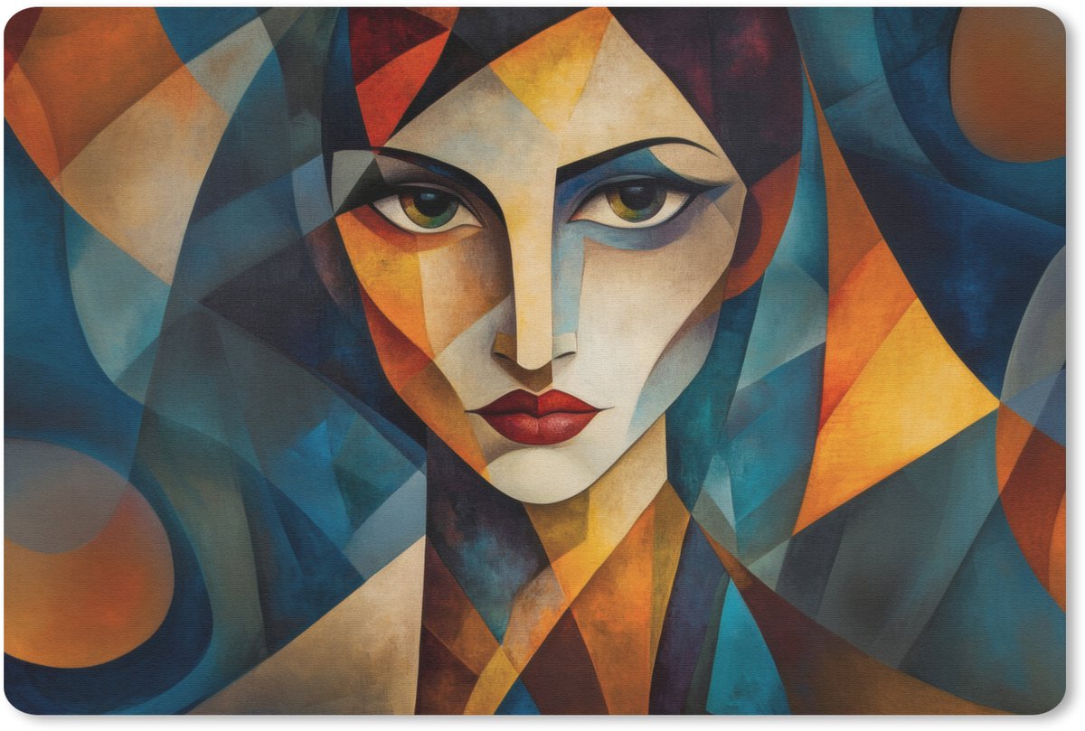 Muismat 27x18 cm - Mousepad Portret - Abstract - Vormen - Muismatten