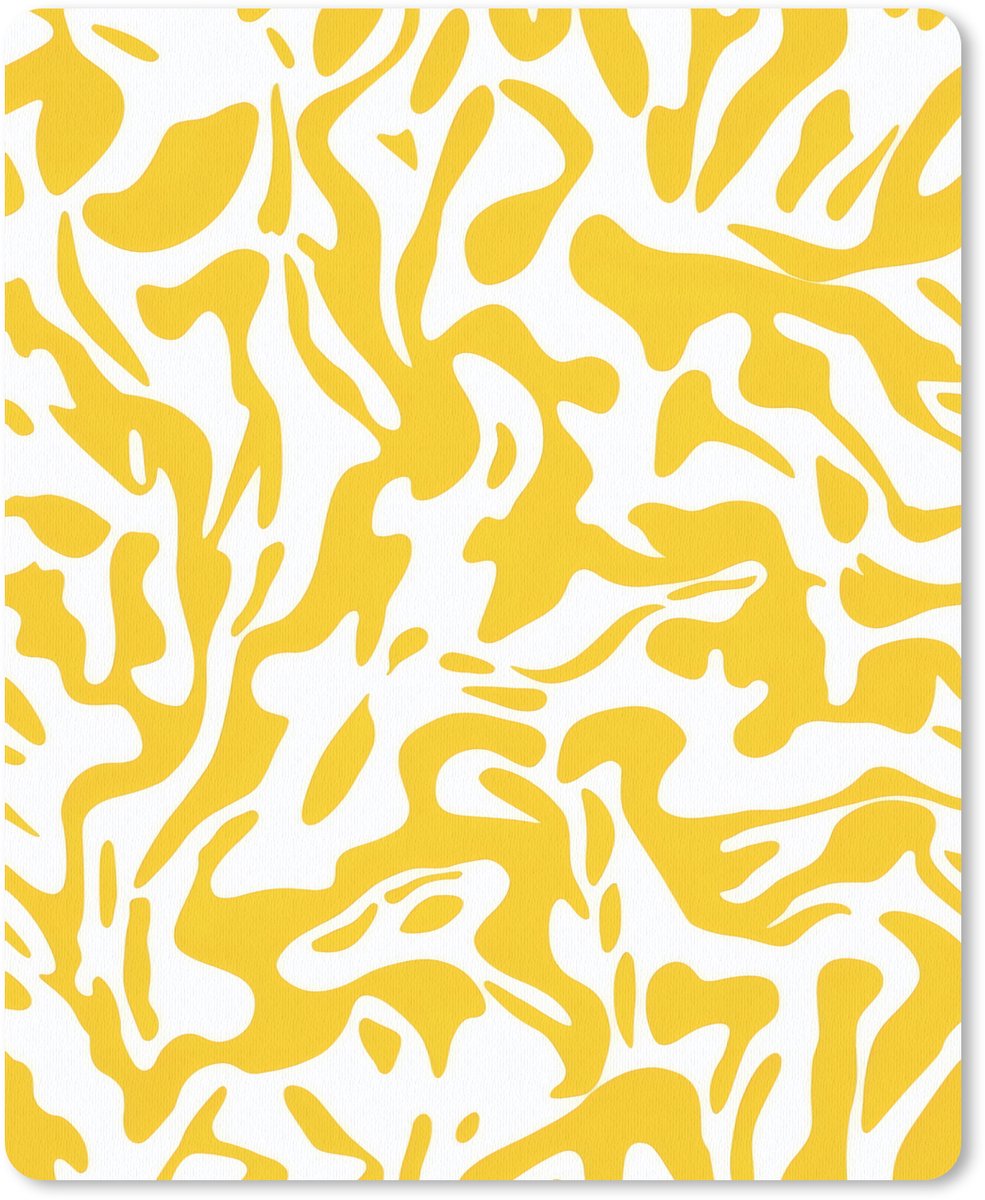 Muismat 19x23 cm - Mousepad Vormen - Wit - Abstract - Muismatten